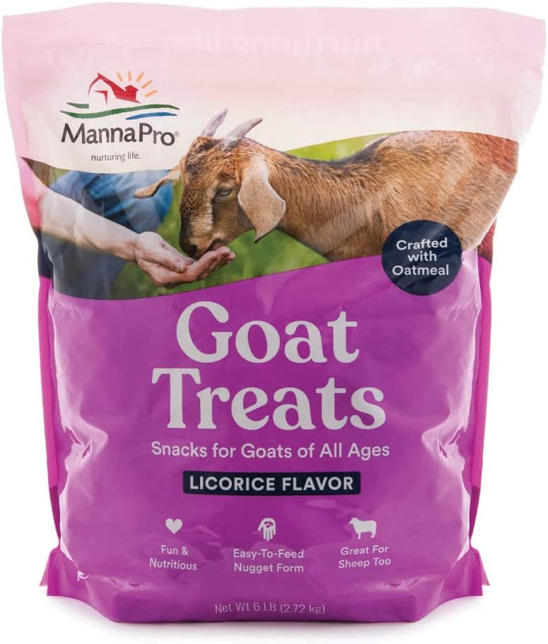 goat treats - made with oatmeal – daily goat treats - licorice flavor – 6 pounds of goat treats | pet supplies for dogs & cats for pets