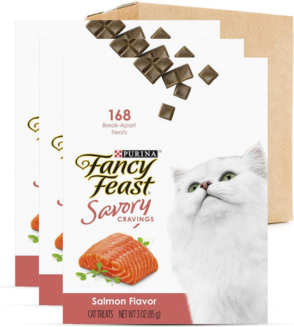 purina  limited ingredient cat treats, savory cravings salmon flavor - 9 oz. box | pet supplies for dogs & cats for pets