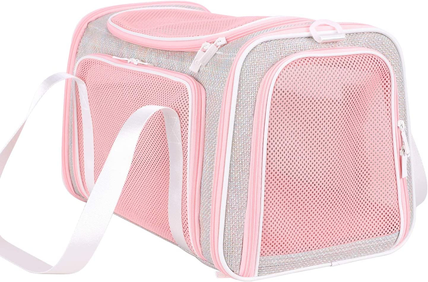 soft cute travel pet carrier bag for medium cats, kitty and puppy, fantasy pink, m | pet supplies for dogs & cats for pets