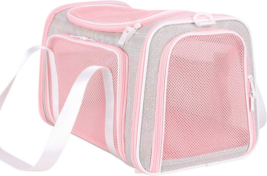 soft cute travel pet carrier bag for medium cats, kitty and puppy, fantasy pink, m | pet supplies for dogs & cats for pets