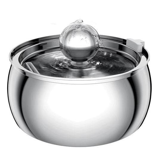 304 stainless steel pet water fountain 4l/135 oz with faucet silent filter automatic dog water fountain live water circulation | pet supplies for dogs & cats for pets